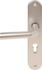 Afbeeldingen van OXLOC Veiligheidslangschild deurduwer + profielcilinder aluminium ovaal PC72