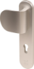 Afbeeldingen van OXLOC Veiligheidslangschild deurduwer + profielcilinder aluminium ovaal PC72