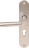 Afbeeldingen van OXLOC Veiligheidslangschild deurduwer + profielcilinder aluminium ovaal PC72