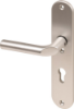 Afbeeldingen van OXLOC Veiligheidslangschild deurduwer + profielcilinder aluminium ovaal PC72