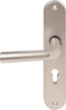 Afbeeldingen van OXLOC Veiligheidslangschild deurduwer + profielcilinder aluminium ovaal PC72