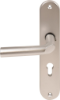Afbeeldingen van OXLOC Veiligheidslangschild deurduwer + profielcilinder aluminium ovaal PC72
