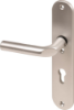 Afbeeldingen van OXLOC Veiligheidslangschild deurduwer + profielcilinder aluminium ovaal PC72