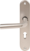 Afbeeldingen van OXLOC Veiligheidslangschild deurduwer + profielcilinder aluminium ovaal PC72