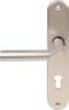 Afbeeldingen van OXLOC Veiligheidslangschild deurduwer + profielcilinder ovaal aluminium PC85