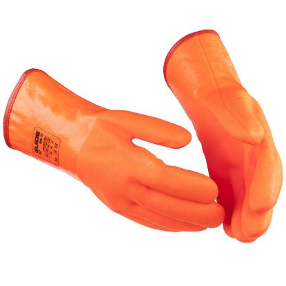Afbeeldingen van GUIDE Werkhandschoen PVC Hi-Vis oranje 907 10