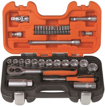 Afbeeldingen van BAHCO Doppenset ⅜" 10-22MM + ¼" DIN3120 33-delig