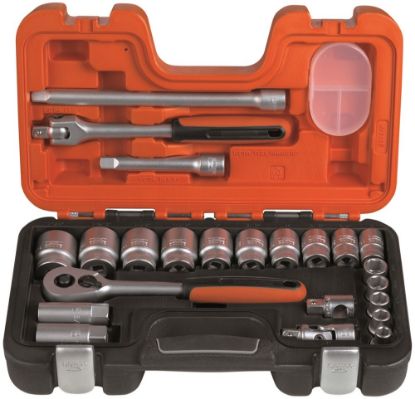 Afbeeldingen van BAHCO Doppenset ½" DIN3120 ⅜"-1.¼" 24-delig