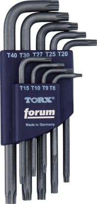 Afbeeldingen van FORUM Haakse torxsleutelset T8-T40 9x