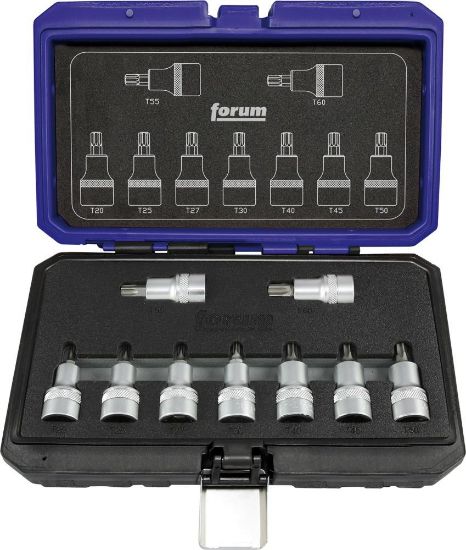 Afbeeldingen van FORUM Inzetstukkenset ½" TORX 9x