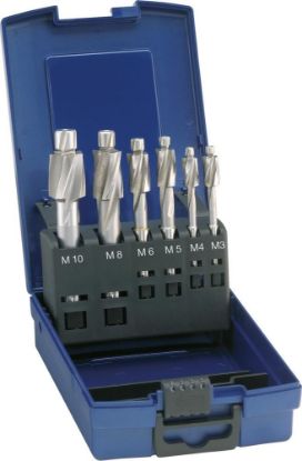 Afbeeldingen van FORUM Kopverzinkborenset HSS DIN373 rendementsfactor middel t.b.v. doorlopend gat M3-M10 6x