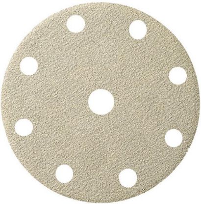 Afbeeldingen van FORUM Schuurschijf met klittenband t.b.v. lakbewerking korund 9-gats 150MM K150