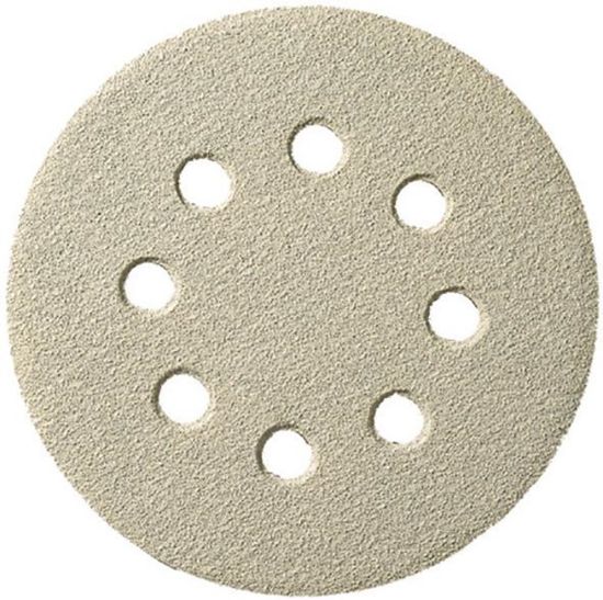 Afbeeldingen van FORUM Schuurschijf met klittenband t.b.v. lakbewerking korund 8-gats 125MM K120