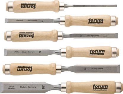 Afbeeldingen van FORUM Steekbeitelset met houten heft 6x