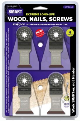 Afbeeldingen van SMART Multitool bladenset starlock BiM 4x