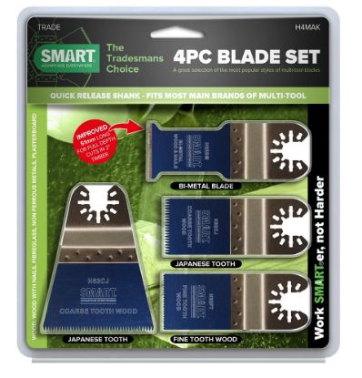 Afbeeldingen van SMART Multitool bladenset universeel 4x