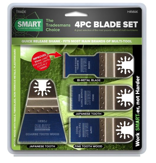 Afbeeldingen van SMART Multitool bladenset universeel 4x