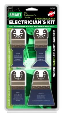 Afbeeldingen van SMART Multitool bladenset universeel elektricien 4x