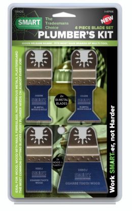 Afbeeldingen van SMART Multitool bladenset universeel loodgieter 4x