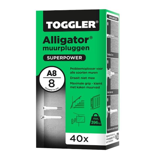 Afbeeldingen van Alligator plug A8 8MM 40x