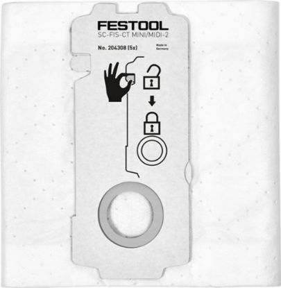 Afbeeldingen van FESTOOL Filterzak SELFCLEAN-FIS-CT MINI/MIDI/CT15 5x