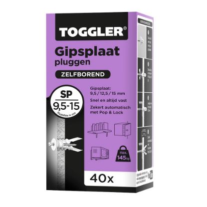 Afbeeldingen van Gipsplaat plug SP 40 9,5-15MM 40x