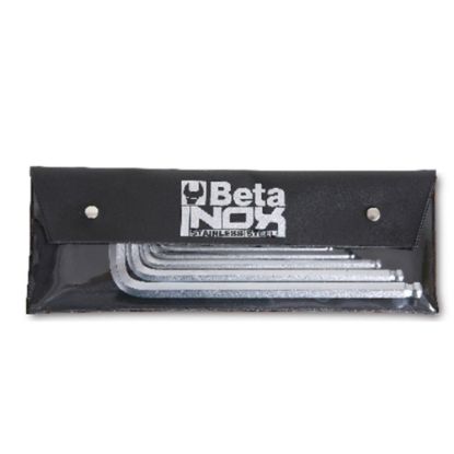 Afbeeldingen van BETA Haakse stiftsleutelset zeskant kogelkop RVS 96BPINOX-AS/B8 inclusief etui 7x