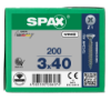 Afbeeldingen van SPAX Universele schroef verzonkenkop WIROX voldraad PZ1 3X40MM