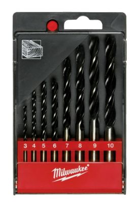 Afbeeldingen van MILWAUKEE Houtborenset DIN7487 E in kunststof cassette 8x