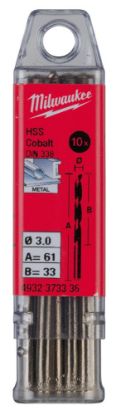 Afbeeldingen van MILWAUKEE Metaalboor HSS-G Cobalt DIN338 3,5X70MM 10x