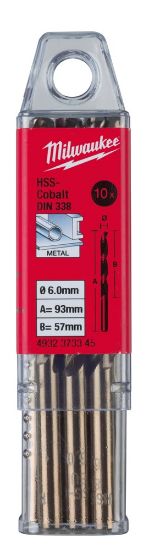 Afbeeldingen van MILWAUKEE Metaalboor HSS-G Cobalt DIN338 6,5X101MM 10x