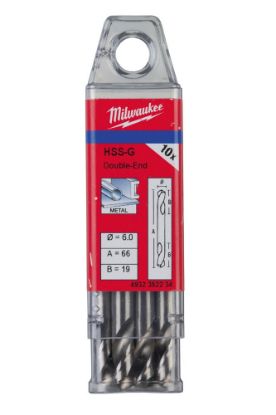 Afbeeldingen van MILWAUKEE Metaalboor HSS-G dubbelzijdig 6X66MM 10x