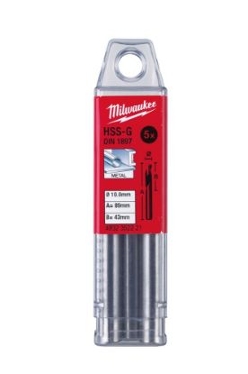 Afbeeldingen van MILWAUKEE Metaalboor HSS-G kort DIN1897 10X89MM 10x