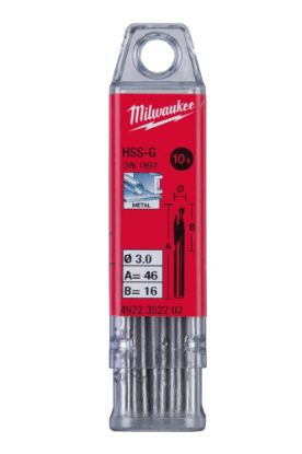 Afbeeldingen van MILWAUKEE Metaalboor HSS-G kort DIN1897 4,8X62MM 10x