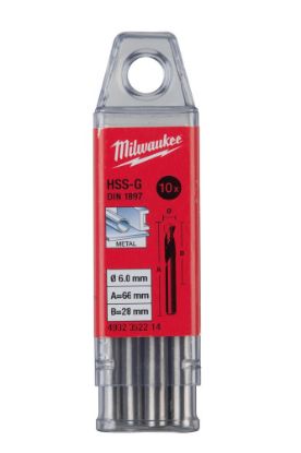 Afbeeldingen van MILWAUKEE Metaalboor HSS-G kort DIN1897 7,5X74MM 10x