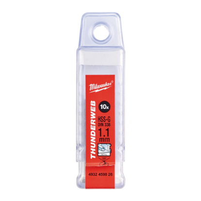 Afbeeldingen van MILWAUKEE Metaalboor HSS-G THUNDERWEB DIN338 1,1X36MM 10x