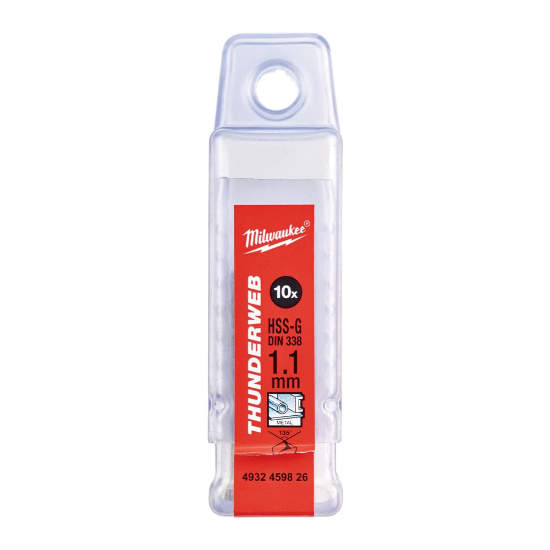 Afbeeldingen van MILWAUKEE Metaalboor HSS-G THUNDERWEB DIN338 1,1X36MM 10x