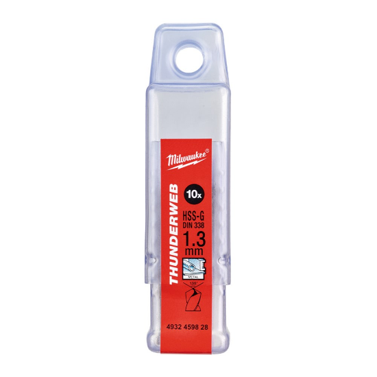 Afbeeldingen van MILWAUKEE Metaalboor HSS-G THUNDERWEB DIN338 1,3X38MM 10x