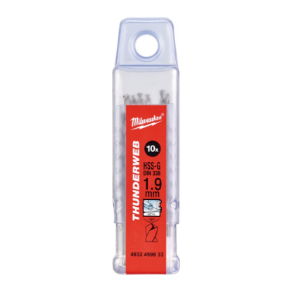 Afbeeldingen van MILWAUKEE Metaalboor HSS-G THUNDERWEB DIN338 1,9X46MM 10x