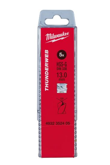 Afbeeldingen van MILWAUKEE Metaalboor HSS-G THUNDERWEB DIN338 13X151MM 5x