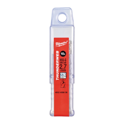 Afbeeldingen van MILWAUKEE Metaalboor HSS-G THUNDERWEB DIN338 2,7X61MM 10x
