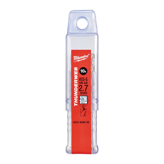 Afbeeldingen van MILWAUKEE Metaalboor HSS-G THUNDERWEB DIN338 2,7X61MM 10x