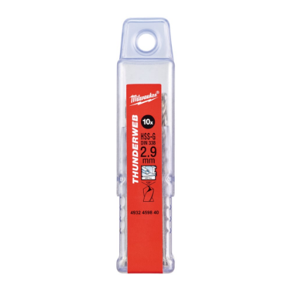 Afbeeldingen van MILWAUKEE Metaalboor HSS-G THUNDERWEB DIN338 2,9X61MM 10x