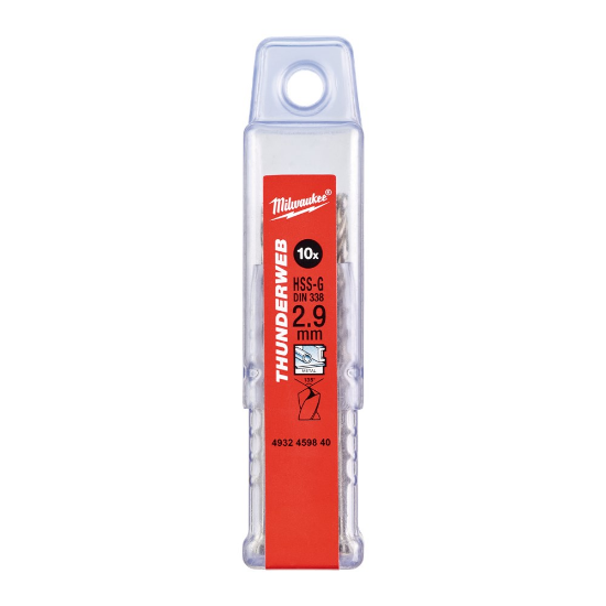 Afbeeldingen van MILWAUKEE Metaalboor HSS-G THUNDERWEB DIN338 2,9X61MM 10x