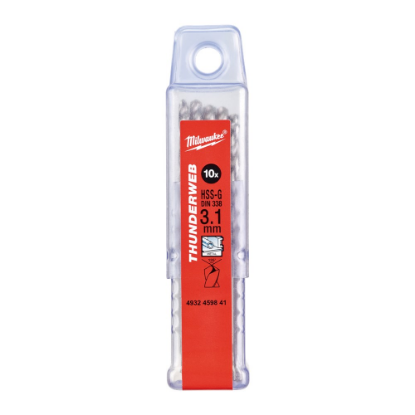 Afbeeldingen van MILWAUKEE Metaalboor HSS-G THUNDERWEB DIN338 3,1X65MM 10x