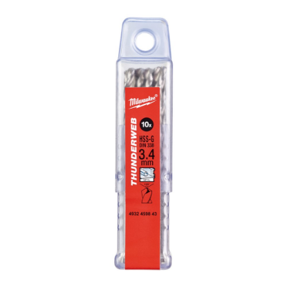 Afbeeldingen van MILWAUKEE Metaalboor HSS-G THUNDERWEB DIN338 3,4X70MM 10x