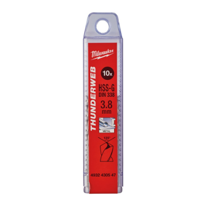 Afbeeldingen van MILWAUKEE Metaalboor HSS-G THUNDERWEB DIN338 3,8X75MM 10x