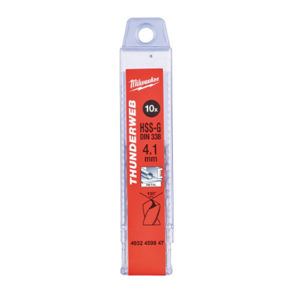 Afbeeldingen van MILWAUKEE Metaalboor HSS-G THUNDERWEB DIN338 4,1X75MM 10x