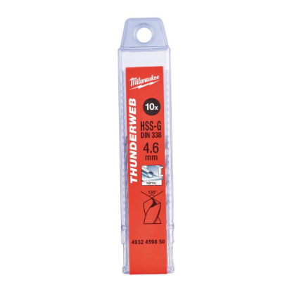 Afbeeldingen van MILWAUKEE Metaalboor HSS-G THUNDERWEB DIN338 4,6X80MM 10x