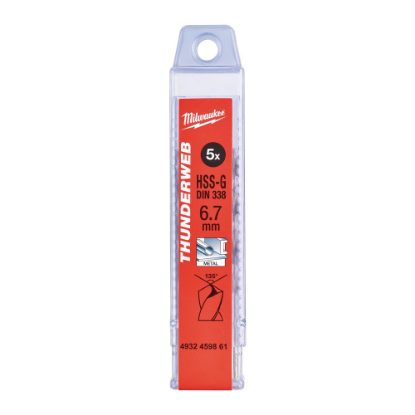 Afbeeldingen van MILWAUKEE Metaalboor HSS-G THUNDERWEB DIN338 6,7X109MM 5x